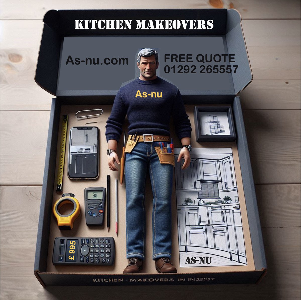 Take action and give your kitchen a makeover. Call 01292 265557 for a FREE estimate. #TakeAction #ActionFigure #kitchenmakeovers #ayr #prestwick #troon #asnukitchens