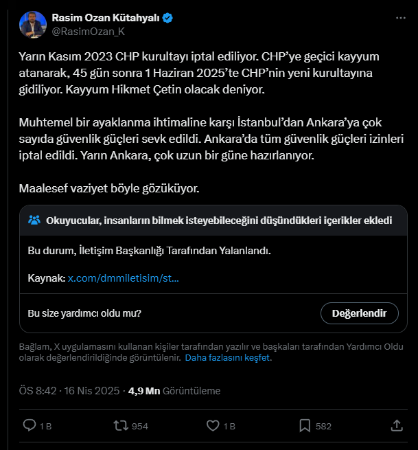 arifcoskun05's tweet photo. Birisi YALAN söylüyor, Diğeri ise YALAN haberin resmi makamlarca yalanlanmasının ekran görüntüsü

Yalanın görüntülenme sayısı  4.9 milyon
Diğerinin ise 2.3 milyon.

Kötü bir haber doğru yada yanlış olduğu teyit edilmeden çok daha hızlı yayılıyor.Daha önceden bu tarz twitler çok defa atıldı kimse ceza almadı üstelik milyon takipçisi olan sözüm ona medyanın önden gelen isimleri bunlar.

Yazık gerçekten bu piyasada Rasimler de bitmeyecek haberlerde.

Bugüne kadar bu tarz haber yayıp ceza alan bir kişi oldu mu sözde açılmış soruşturma haberleri oldu sadece.