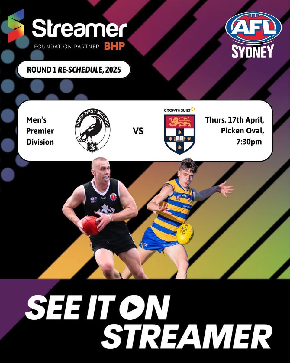 If you can't make it to Picken Oval tonight to watch the Men's Prems take on old friends Wests, you can catch it live on Streamer 

streamer.com.au/match/4751