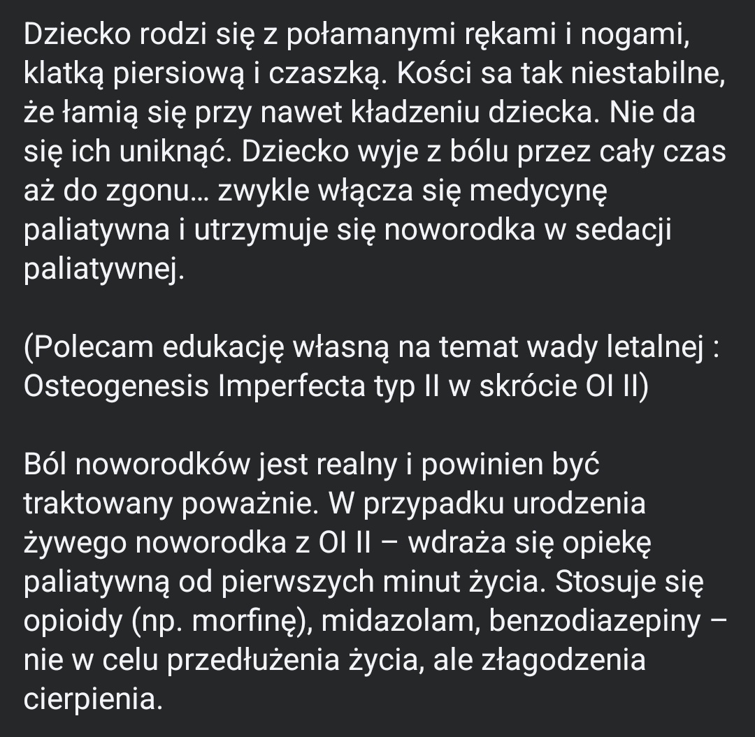 heretyczka_'s tweet photo. Od kilku dni możemy zaobserwować wzmożone ataki prawicowych kont i polityków na lekarkę z Oleśnicy.
Czytam to wszystko z niedowierzaniem jak można tak bezczelnie kłamać i uprawiać dezinformację - pisać o zdrowym dziecku, które miało szansę na szczęśliwe życie. Tymczasem fakty: https://t.co/AA6Hj7JSXP