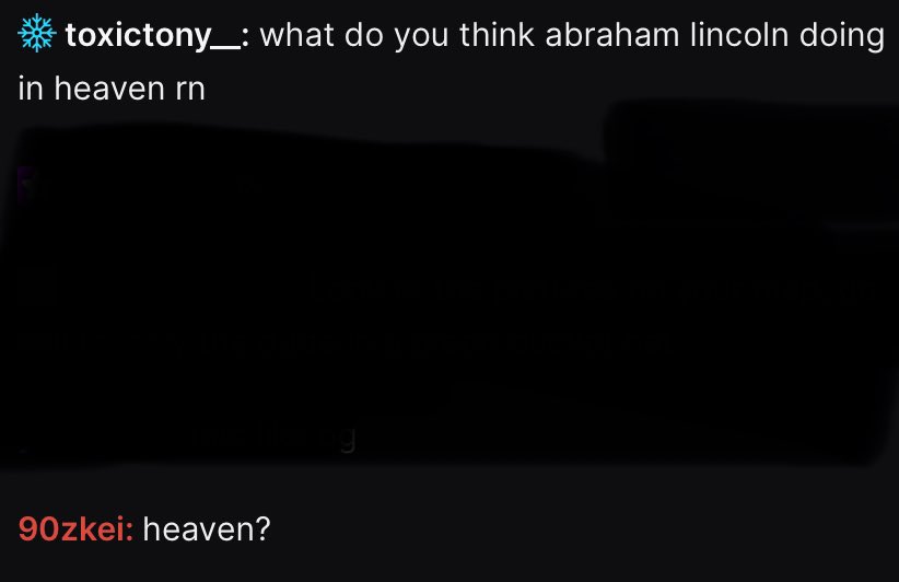 ZaeXP's tweet photo. Twitch chat be hilariously random🤣 https://t.co/XWUDiVdpLj