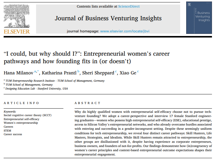 MojcaSvetek's tweet photo. ♀️ Here is why top achieving women don't pursue entrepreneurship: 
- Success ≠ starting a company
- Startup culture feels ego-driven or unethical 
- Founding doesn’t align with their goals for impact, meaning, or balance https://t.co/qlMjY5LrtO