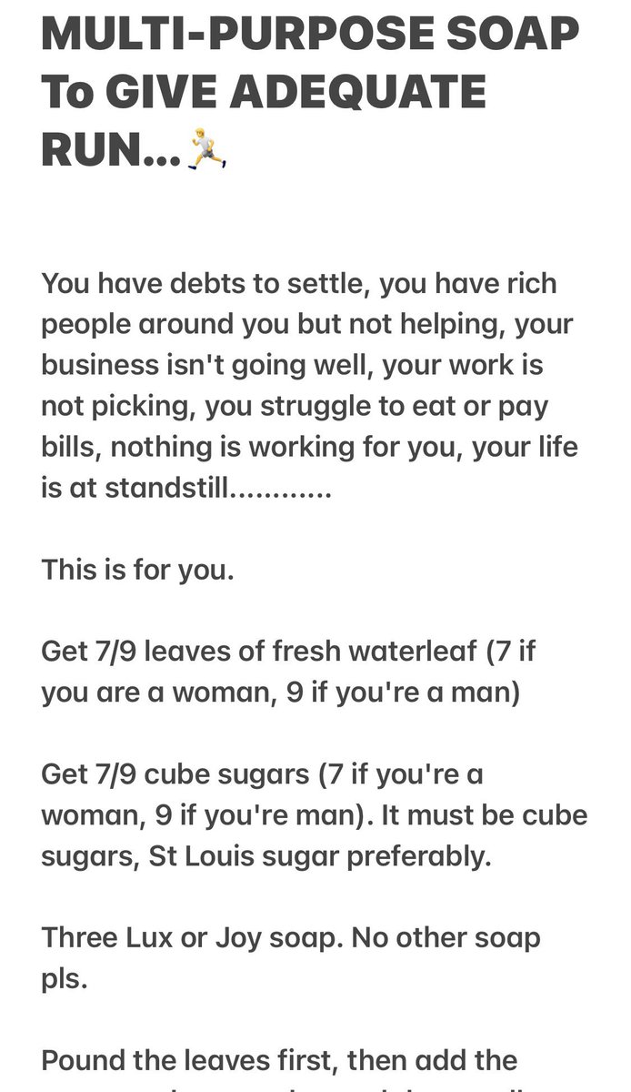 zaddysusu_'s tweet image. MULTI-PURPOSE SOAP To GIVE SAPA ADEQUATE RUN...🏃

Read the image attached. 

Jump On It🦅