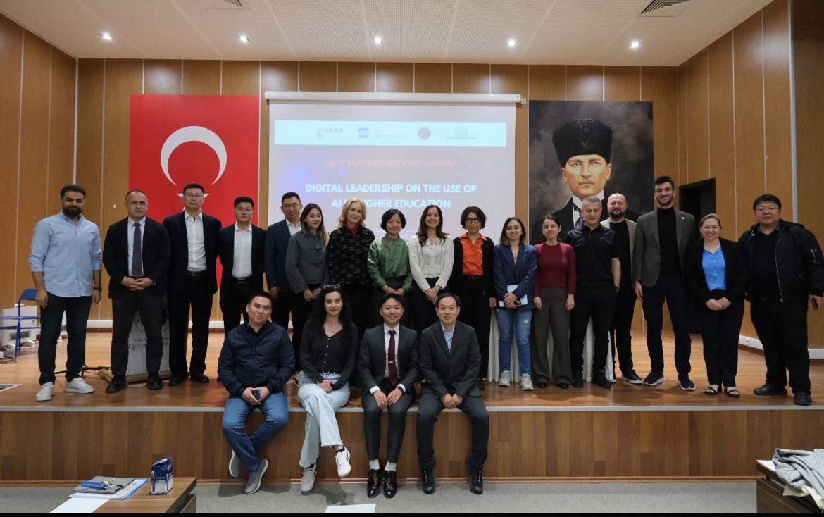 Lead2P's tweet photo. On April 14-15, 2025, the LEAD Academic Network successfully organized a seminar "Digital Leadership on the Use of AI in HE" at Yildiz Technical University (YTU), Istanbul. Academic leaders, and researchers jointly explored opportunities and challenges in integrating AI into HE. https://t.co/mRzpRv7CHn