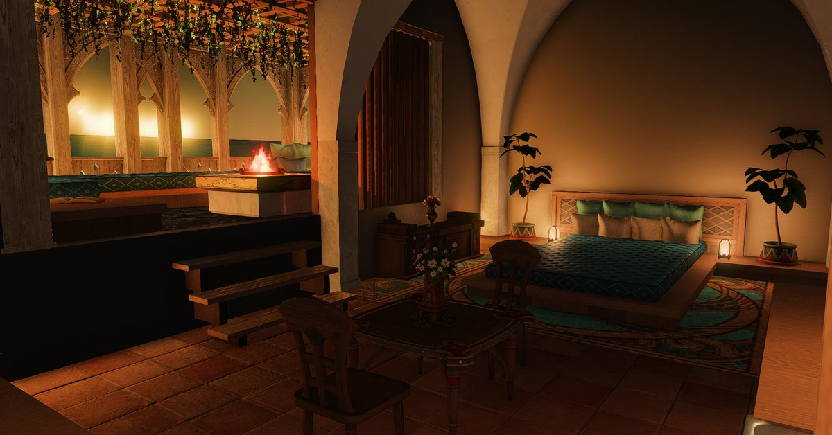 Howdy yall, we have ourselves a very cozy and comfortable beach house owned by @potatokaiserXIV 

#FF14ハウジング #hgxiv #HousingEden #FF14housing #FFXIV📷 #ffxivhousing