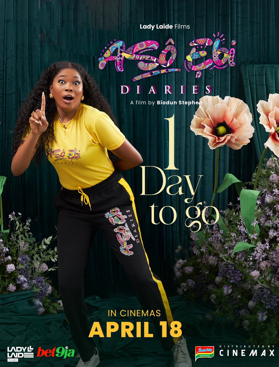Lady Laide Daramola (@ladylaide) on Twitter photo A day to go.
Showing Across Cinemas Nationwide From April 18, 2025
EP / Produced by @ladylaide
Produced by <a href="/bossteewo/">Taiwo Adebayo</a>
Directed by @biodunstephen
Distribution <a href="/cinemaxng/">Cinemax</a>
Powered by @bet9jaig
Supported by @indomie_nigeria
Supported by <a href="/Chivitajuices/">The Rebirth</a> A day to go.
Showing Across Cinemas Nationwide From April 18, 2025
EP / Produced by @ladylaide
Produced by <a href="/bossteewo/">Taiwo Adebayo</a>
Directed by @biodunstephen
Distribution <a href="/cinemaxng/">Cinemax</a>
Powered by @bet9jaig
Supported by @indomie_nigeria
Supported by <a href="/Chivitajuices/">The Rebirth</a>