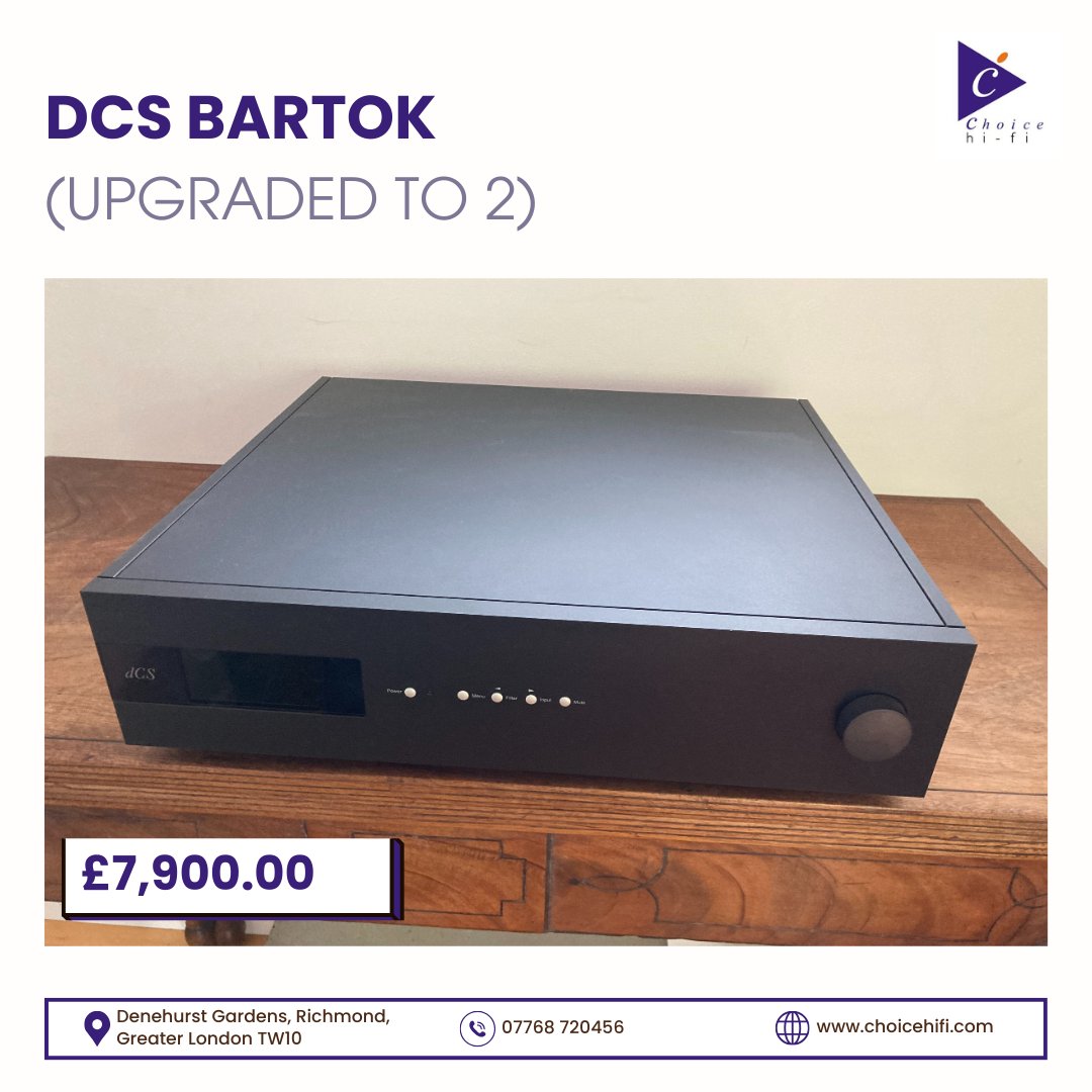 ChoiceHiFi's tweet photo. IN STOCK: DCS Bartok (Upgraded to 2)

Bartok upgraded to 2 spec in 2022. (Upgradeable to APEX by DCS)

More products available: https://t.co/tGgl9b2ttv

#soundsystem #audiophile #audiophilecommunity #soundsystemspeakers #trendingpost #london #londonspeakers #londonaudio #forsale https://t.co/Qltf0r63qR