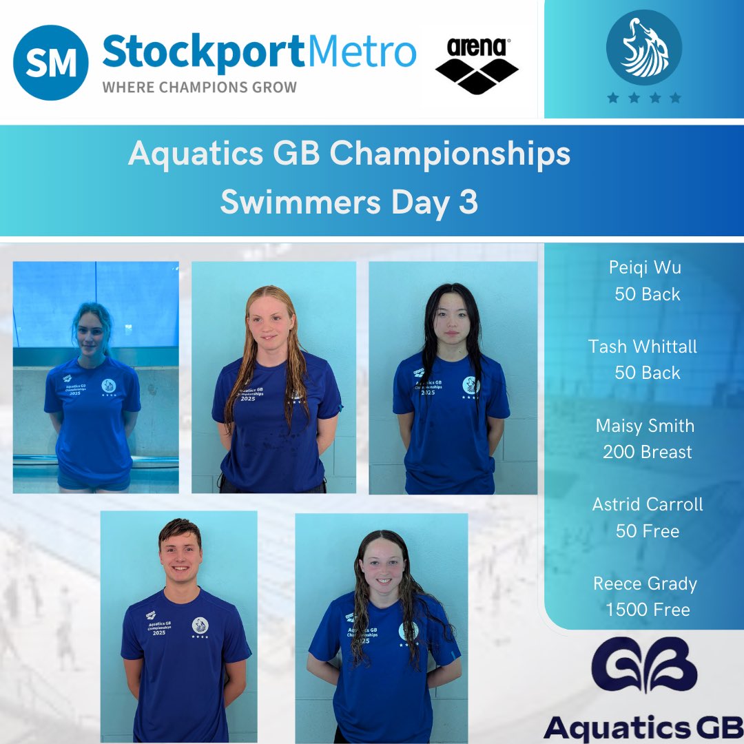 We have 5 swimmers racing on day 3 across 4 different events @lifeleisureuk <a href="/arenaUK_/">arena Water Instinct UK 🇬🇧 🇮🇪</a>