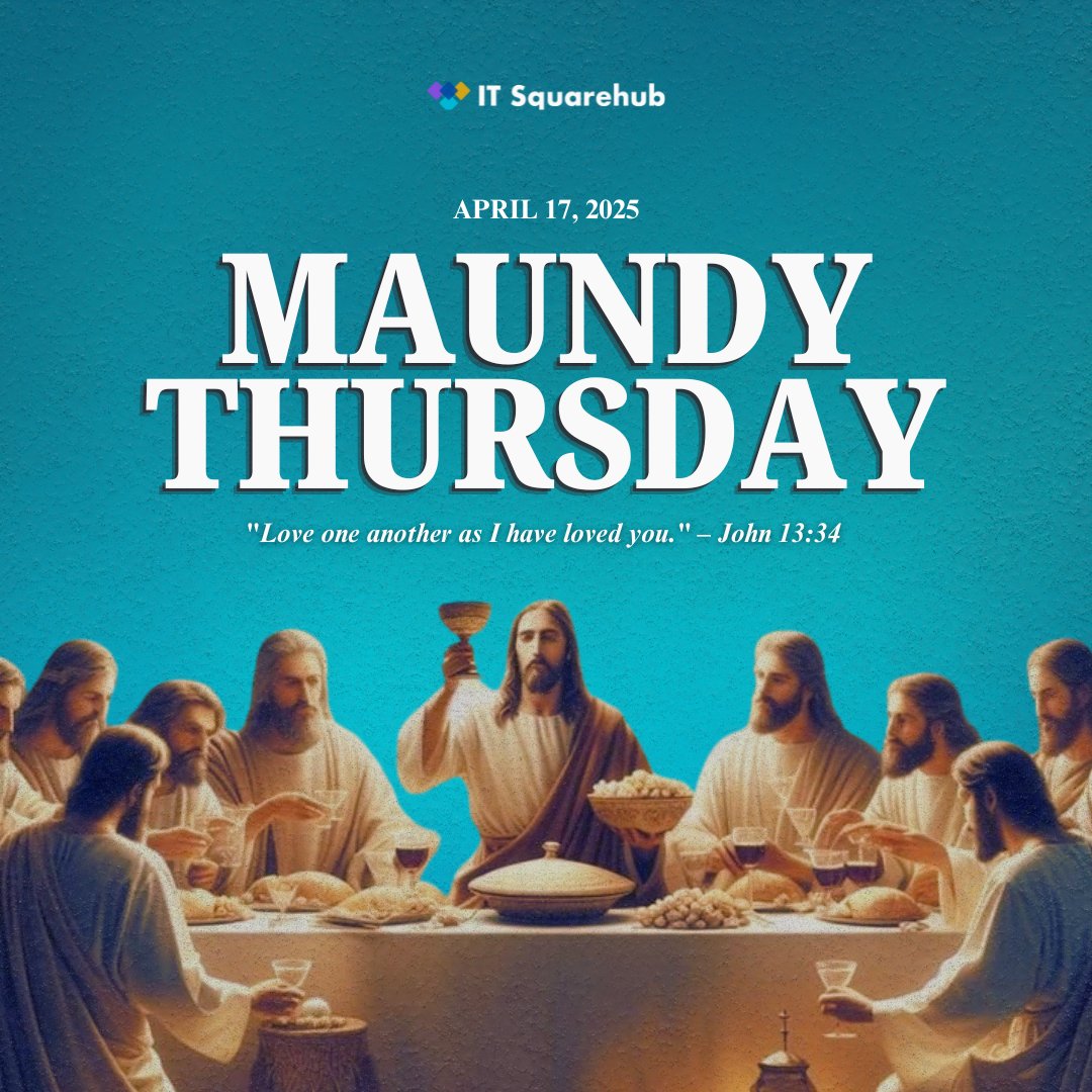 Today, we honor the spirit of service and humility. Let love lead your actions, no matter how small.

#maundythursday #holyweek2025 #itsquarehub