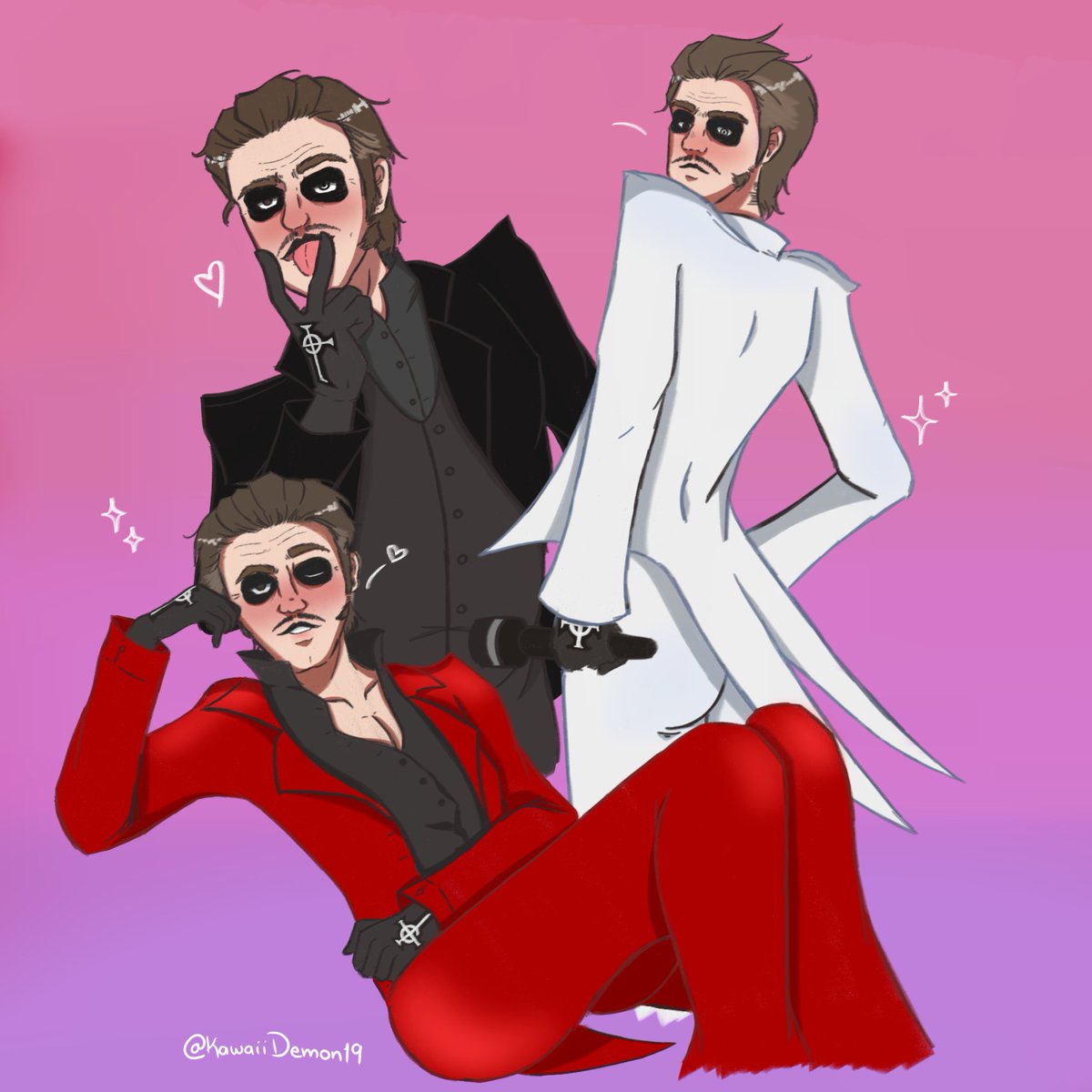 I honestly miss him... 
But I also want to see perpetua's new personality
🩷⚘️

#thebandghost #fanart #digitalart #ilustration #art #cardinalcopia