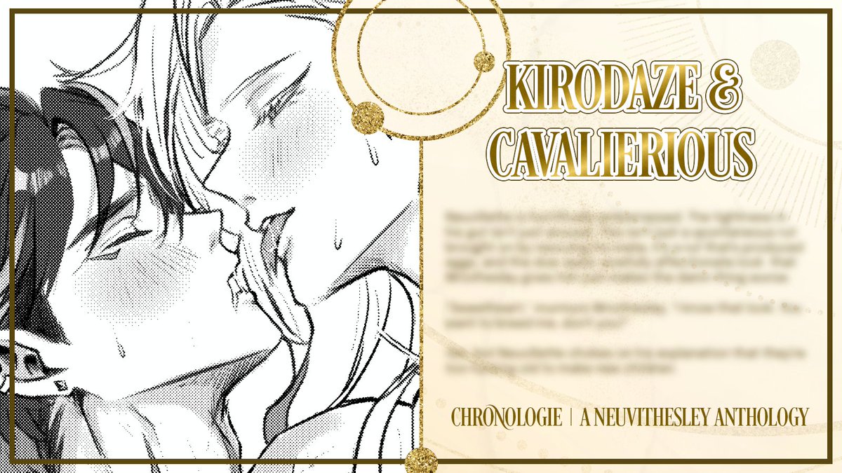 sneak peak of my NSFW #neuvithesley zine piece in collaboration with <a href="/_Cavalierious_/">Cavalierious @ Consider Supporting Me! See Pinned</a> 
there are eggs involved 🥚🥚🥚💦 if you're interested, preorders are happening right now on <a href="/804blossoms/">Chronologie: A Neuvithesley Anthology</a> !!