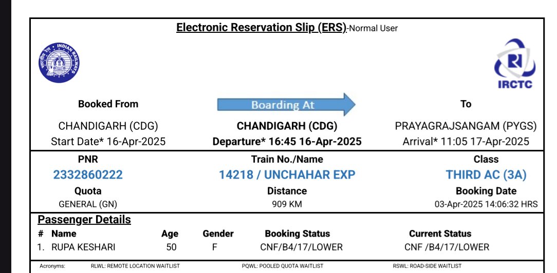 Nandini Keshari (@nandini_keshari) on Twitter photo My mother's bag has been stolen from Unchahar Express (train no. 14218) while she was travelling from Chandigarh to Prayagraj. Please take immediate action. <a href="/RailMinIndia/">Ministry of Railways</a> <a href="/IRCTCofficial/">IRCTC</a> <a href="/RailMadad/">RailMadad</a> <a href="/drmncrald/">DRM PRAYAGRAJ, NCR</a> <a href="/AshwiniVaishnaw/">Ashwini Vaishnaw</a>
Call me at: 7738851906 My mother's bag has been stolen from Unchahar Express (train no. 14218) while she was travelling from Chandigarh to Prayagraj. Please take immediate action. <a href="/RailMinIndia/">Ministry of Railways</a> <a href="/IRCTCofficial/">IRCTC</a> <a href="/RailMadad/">RailMadad</a> <a href="/drmncrald/">DRM PRAYAGRAJ, NCR</a> <a href="/AshwiniVaishnaw/">Ashwini Vaishnaw</a>
Call me at: 7738851906