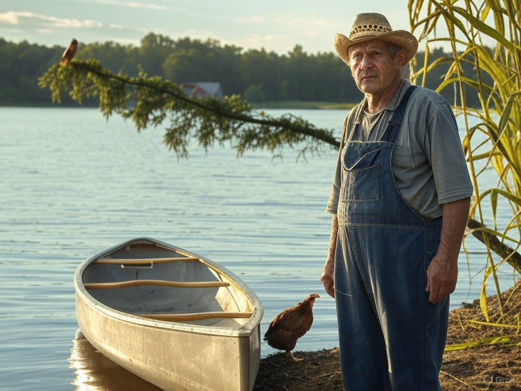 ModernAgri_Tips's tweet image. 🌽🐔🦅 Riddle Time!
A farmer must transport corn, a hen, &amp;amp; a hawk across a river—but his canoe can carry only 𝐎𝐧𝐞 at a time.

🚨 If left alone:
-The hawk will snatch the hen. 
-The hen will eat the corn.  

How does he get all three safely home?🤔 Reply 🔁 with your guesses