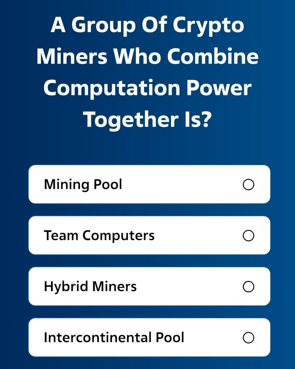 spurprotocol's tweet image. 💡 Need a clue on today's quiz?

This bring together miners with different levels of computing power to solve complex mathematical problems and validate transactions on a blockchain.

Learn more: spurprotocol.com/post/mining-po…