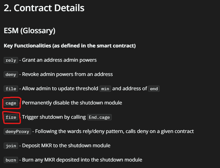 0xSkorn (@skorn__) on Twitter photo <a href="/KR4ATH/">KR THE GHOST</a> Calling Cage() on the ESM stops the shutdown
Calling Fire() on the ESM triggers shutdown and cannot be reversed
See the ESM function list and the Fire() call the ESM below <a href="/KR4ATH/">KR THE GHOST</a> Calling Cage() on the ESM stops the shutdown
Calling Fire() on the ESM triggers shutdown and cannot be reversed
See the ESM function list and the Fire() call the ESM below