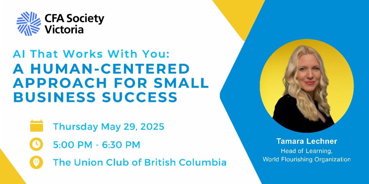 We're excited to invite you to an informative session on AI benefits for Small Business. Join us on Thursday, May 29 at 5:00pm at Union Club of British Columbia.

Register here: lp.constantcontactpages.com/ev/reg/upb5y7t…