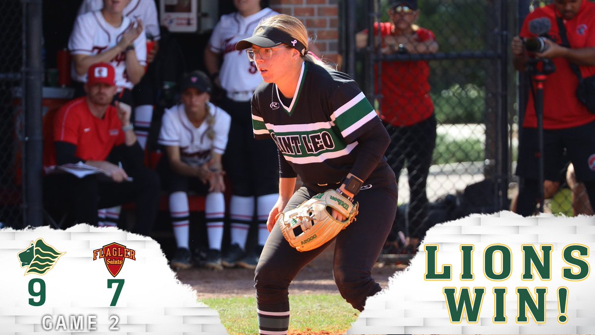 Saint Leo Athletics (@saintleolions) on Twitter photo πππππ πππ!
#15 <a href="/SaintLeoSB/">Saint Leo Softball</a> completes the sweep at Flagler with a 9-7 win in game two!
Lindsay Corazzini homered in both games!
Chloe Hocquard earned win number nine in the circle!
πbit.ly/42yGCzv
#GOLIONS π¦ | #SAINTLEO1PRIDE π¦ πππππ πππ!
#15 <a href="/SaintLeoSB/">Saint Leo Softball</a> completes the sweep at Flagler with a 9-7 win in game two!
Lindsay Corazzini homered in both games!
Chloe Hocquard earned win number nine in the circle!
πbit.ly/42yGCzv
#GOLIONS π¦ | #SAINTLEO1PRIDE π¦