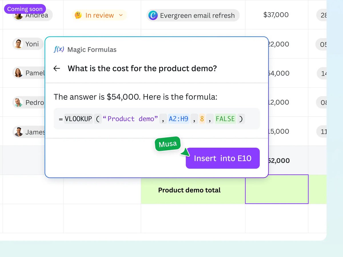 Canva Sheets ทำมาดีจริง

ตอนแรกนึกว่ามันคือ Spreadsheet แบบ Google Sheets, Excel

แต่ตอนดูเค้า launch แล้วว้าวมาก
- ต่อ presentation พลอตกราฟจาก Data ได้เลย
- เลือกตารางข้อมูล แล้วพิมพ์ถาม AI ได้เลย
- ไฟล์ Canva ไฟล์เดียว หน้านึงเป็น sheet, อีกหน้าเป็นกราฟฟิก, อีกหน้าเป็น