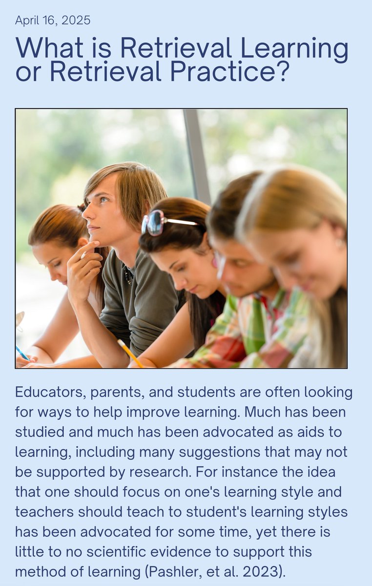 KctLearning's tweet image. Read our latest blog post, “What is retrieval learning or retrieval practice?”       kctlearning.ca/assessment-too…