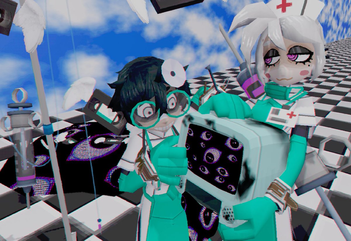 working with weirdcore can get "messy",but you can always find interesting things to take back for
 "medical purposes" #PSX #lowpolly #clinic #weirdcore #dreamcore #liminalcore #blender #3d #wip #Liminalclinic #Medical #nurse #ocart #doctor