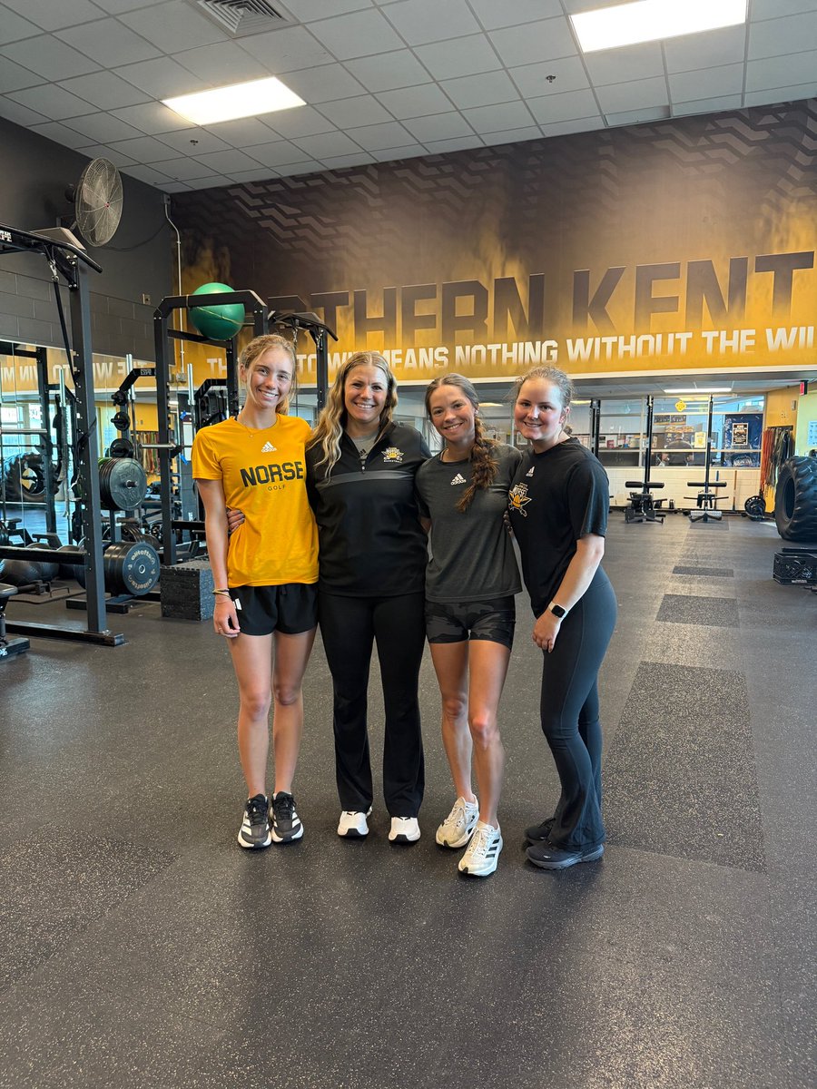 NKUNorseWGolf's tweet photo. Seniors last lift and practice before Horizon League Championships🥹

#NorseUp https://t.co/8r2u3vi2Rq