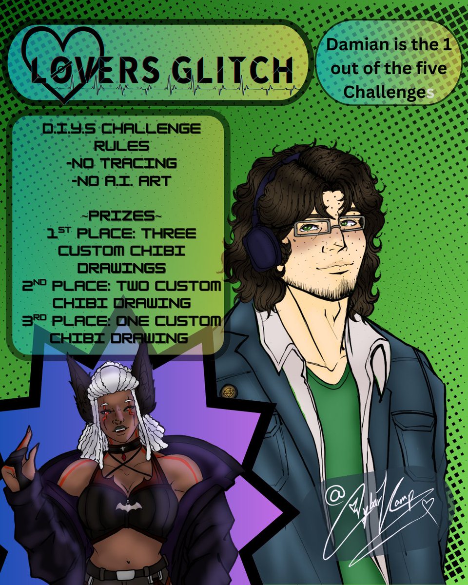 _cyber_vamp's tweet photo. Tag: #LoversGlitch Damian is going to be our first character for the DTIYS
#art #digital #visualnovel #game #poster #illustration #digitalart #artist #visualnovelgame #visualnoveldevelopment #DrawThisInYourStyle #DTIYS #ArtChallenge #CreativeChallenge #Illustration #DigitalArt https://t.co/Fk4dwlZLVz
