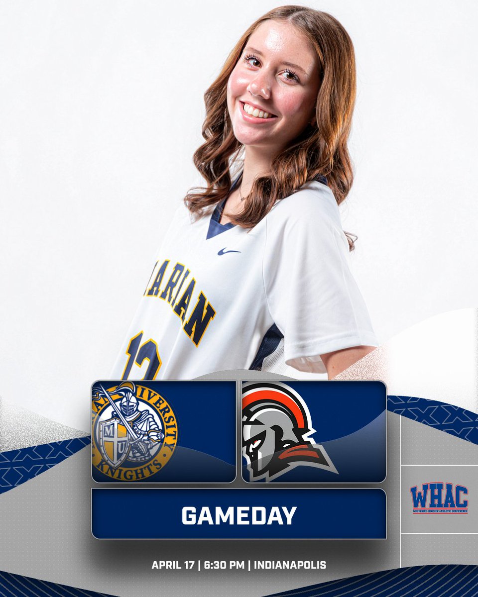 GAMEDAY!! <a href="/MarianULacrosse/">Marian Lacrosse</a> hosts the WHAC Tournament Semifinals for the first time in program history tonight!! The Knights take on No. 8 Indiana Tech, opening draw is set for 6:30 PM!