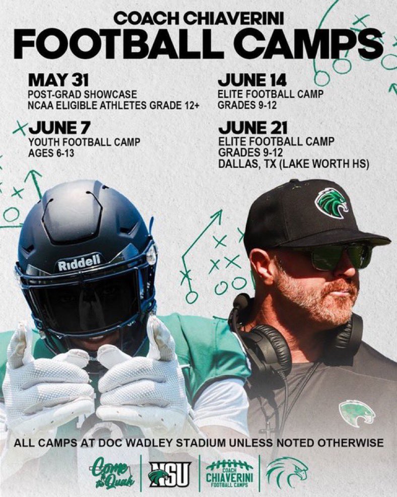 Thank you coach <a href="/CoachMcGeheeNSU/">Coach McGehee</a> for the camp invite.