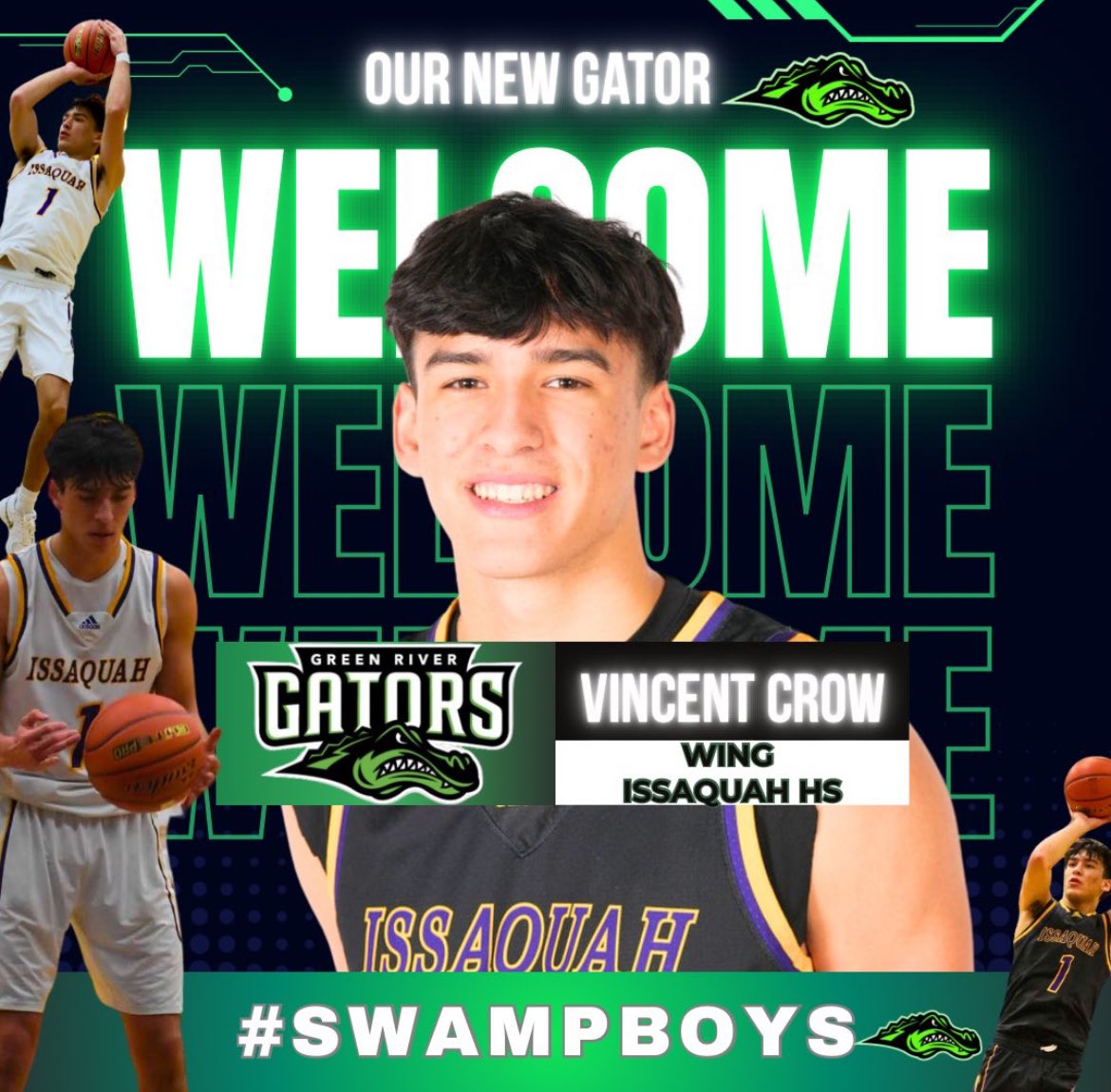 Vincent Crow (@vincent_crow3) on Twitter photo Blessed to announce my commitment to <a href="/GatorsMensBball/">GreenRiver MensBBall</a> ! Thank you to <a href="/coachdrakeg/">Coach Drake</a> and Coach Eddie for the opportunity! Blessed to announce my commitment to <a href="/GatorsMensBball/">GreenRiver MensBBall</a> ! Thank you to <a href="/coachdrakeg/">Coach Drake</a> and Coach Eddie for the opportunity!