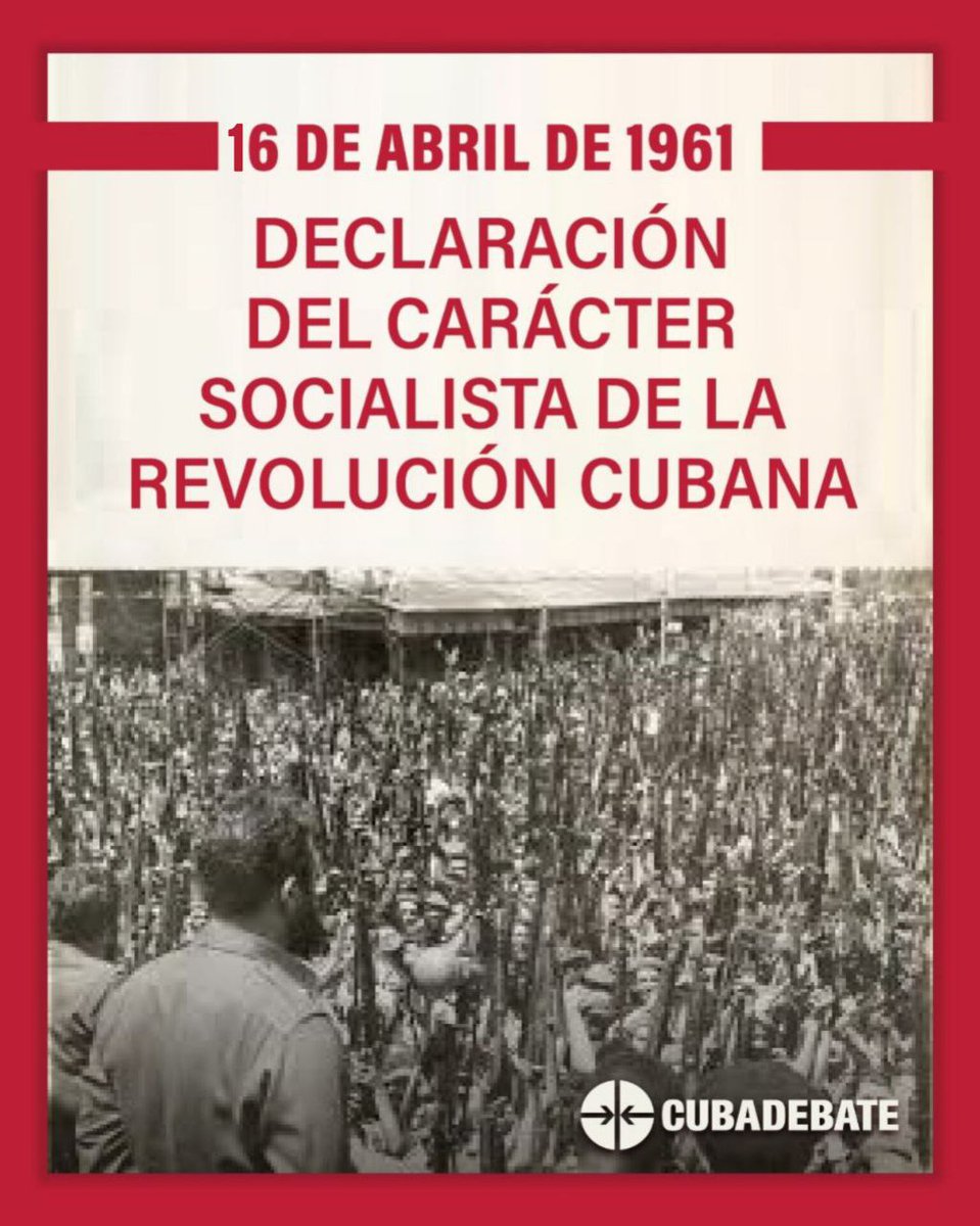 AlfreMene37409's tweet photo. Un día como hoy, de 1961 ,#FidelPorSiempre ,proclama el carácter socialista de la Revolución Cubana. #CiegoEn26 #LatirAvileño #SinPerderUnDía @JHGcasanova @MMarreroCruz https://t.co/S8R4YKIFOy