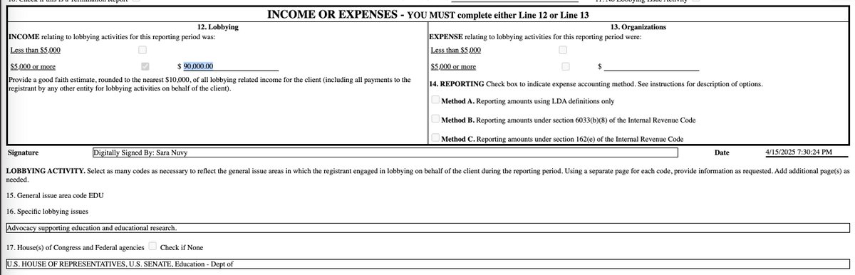 JUST IN: Harvard paid Ballard Partners — a lobbying firm with ties to Trump — $90,000 for "advocacy supporting education and educational research" in Q1 2025.

Harvard hired Ballard in Jan. — just days before Trump's inauguration — in preparation for an aggressive White House.