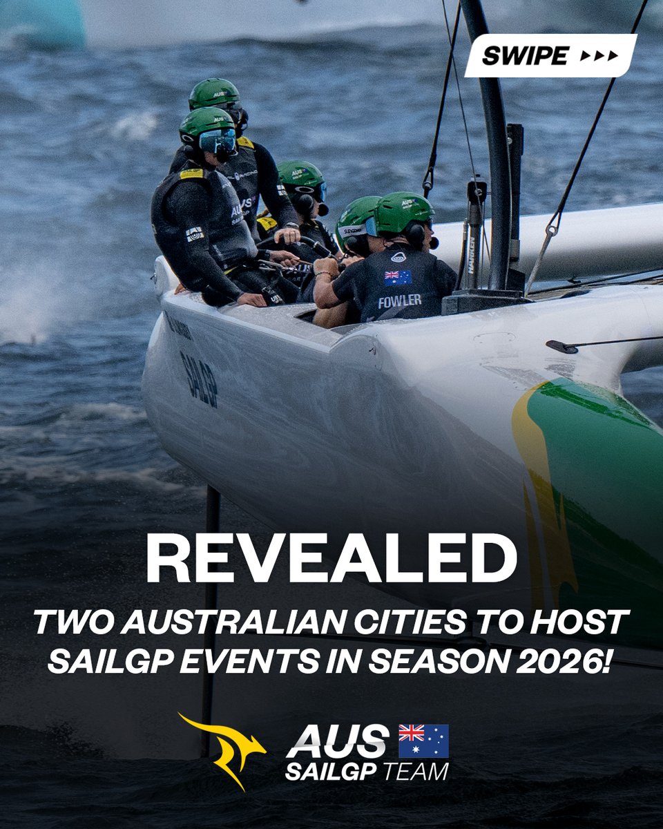 BondsFlyingRoos's tweet image. SailGP has revealed an expanded Australian footprint, with two events - Perth and Sydney - confirmed among the first 2026 Season destinations.
READ: sailgp.com/news/25/reveal…
#SailGP #PerthSGP #SydneySGP