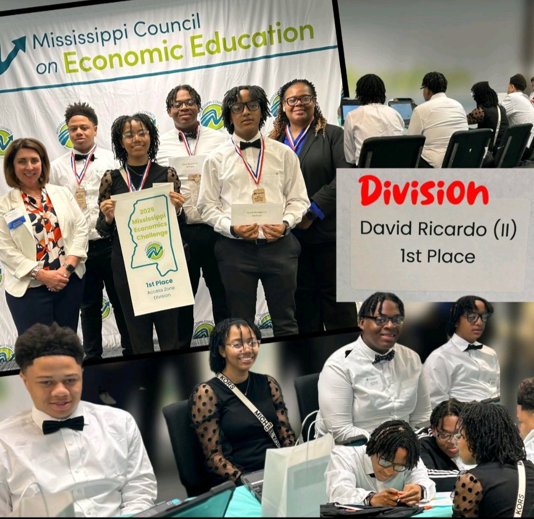 Proud is an understatement. Our students placed 1st in the Mississippi Economic Challenge in the state competition, and each student received a $500 scholarship. Congratulations! edl.io/n2059921