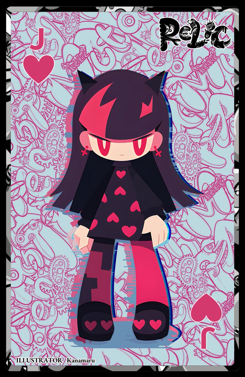 #RELiCPOKER にて、「ハートのJ」の絵柄を担当させていただきました🃏

 通常のトランプでは“忠誠”を象徴するジャック。 
でもこの子は、ちょっと違います── 

忠誠心と、自分の気持ちのあいだで揺れる騎士。 
表の顔は従者。
裏の顔は、自分を貫きたいと願う心。