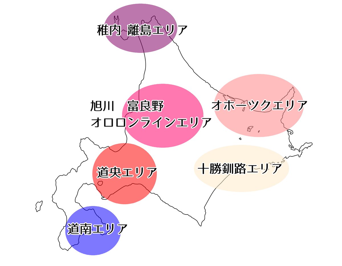 2泊3日の北海道旅行を計画している人たち。
ほんと、こんな感じで1つのエリアを集中して3日間使うほうが絶対に充実した旅行になる。北海道旅行において、長距離移動ほどムダなものはない。 