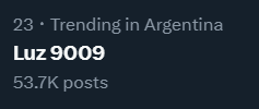 DOS TENDENCIAS LUZ AL 9009
#GranHermano