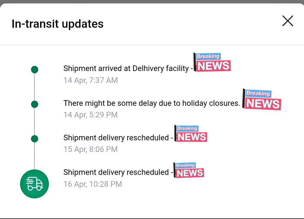 Asit__shah's tweet photo. @help_delhivery AWB 12495510482926

Was to be delivered on 12th, today is 17th, no response on app, no access to talk to a real person, generic replies and absolutely no response on chat or elsewhere last 48 hours. Why? https://t.co/KFqZeBs4y2