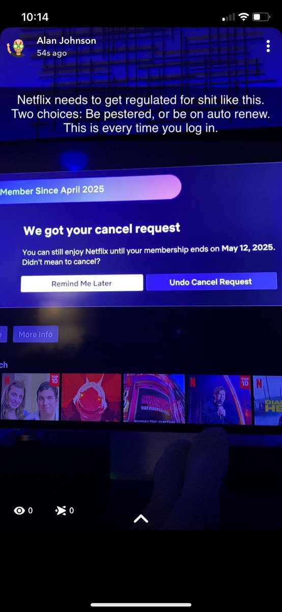 #netflix needs to get regulated for shit like this. Two choices: Be pestered every time you log in, or auto renew.