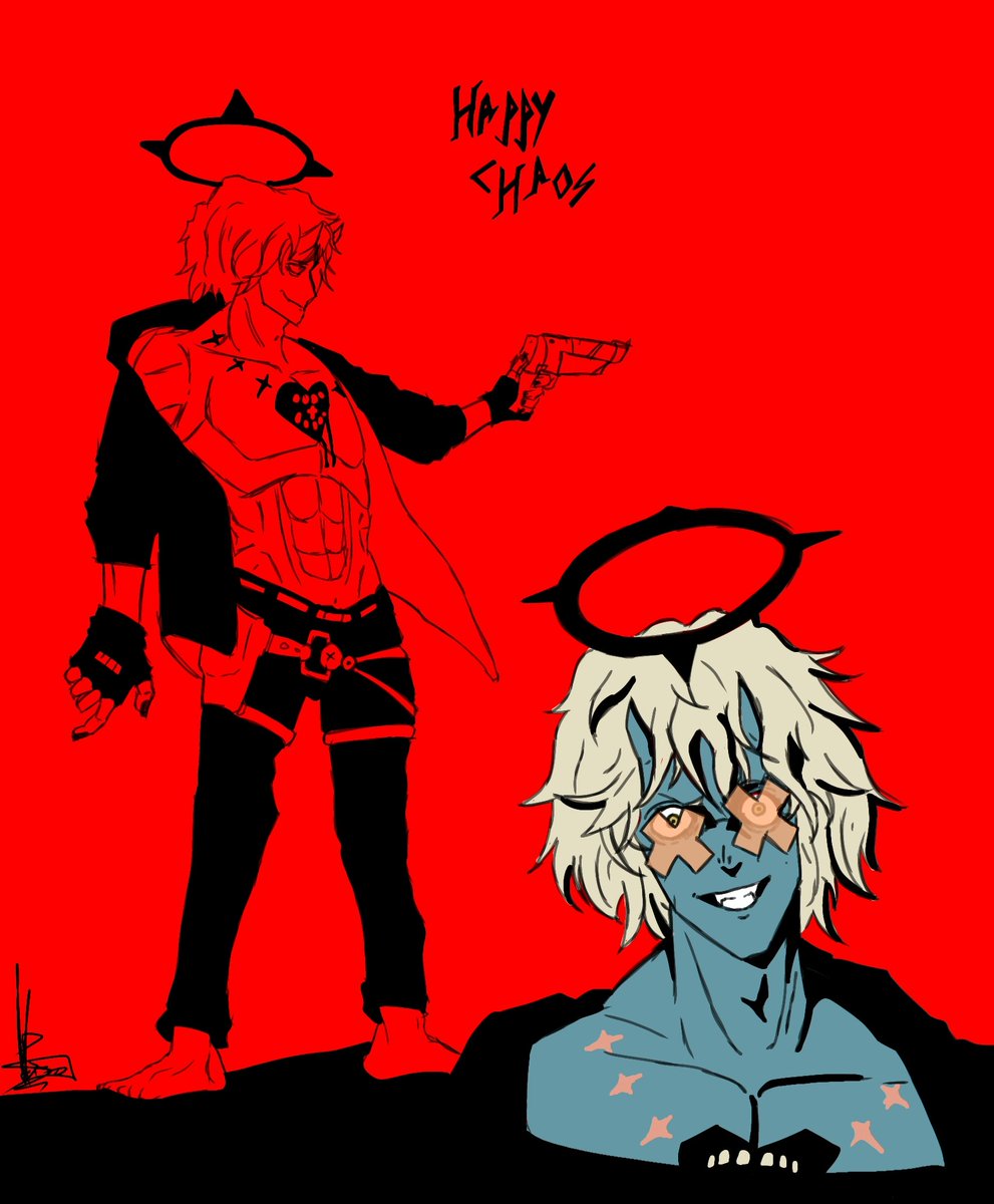Mrpyromaniatic's tweet image. Happy chaos from #GuiltyGearStrive #guiltygearfanart #fanart