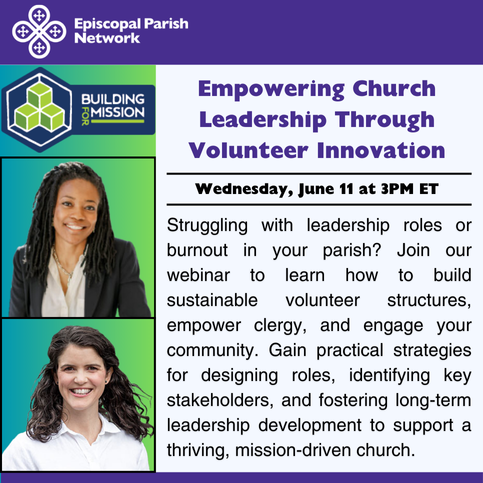 EpiscoParish's tweet image. Empowering Church Leadership Through Volunteer Innovation
Wed., 6/11 @ 3PM ET
Join our webinar to learn how to build sustainable volunteer structures, empower clergy, and engage your community.
Register through the link in our bio!
#Episcopal #EpiscopalParishes