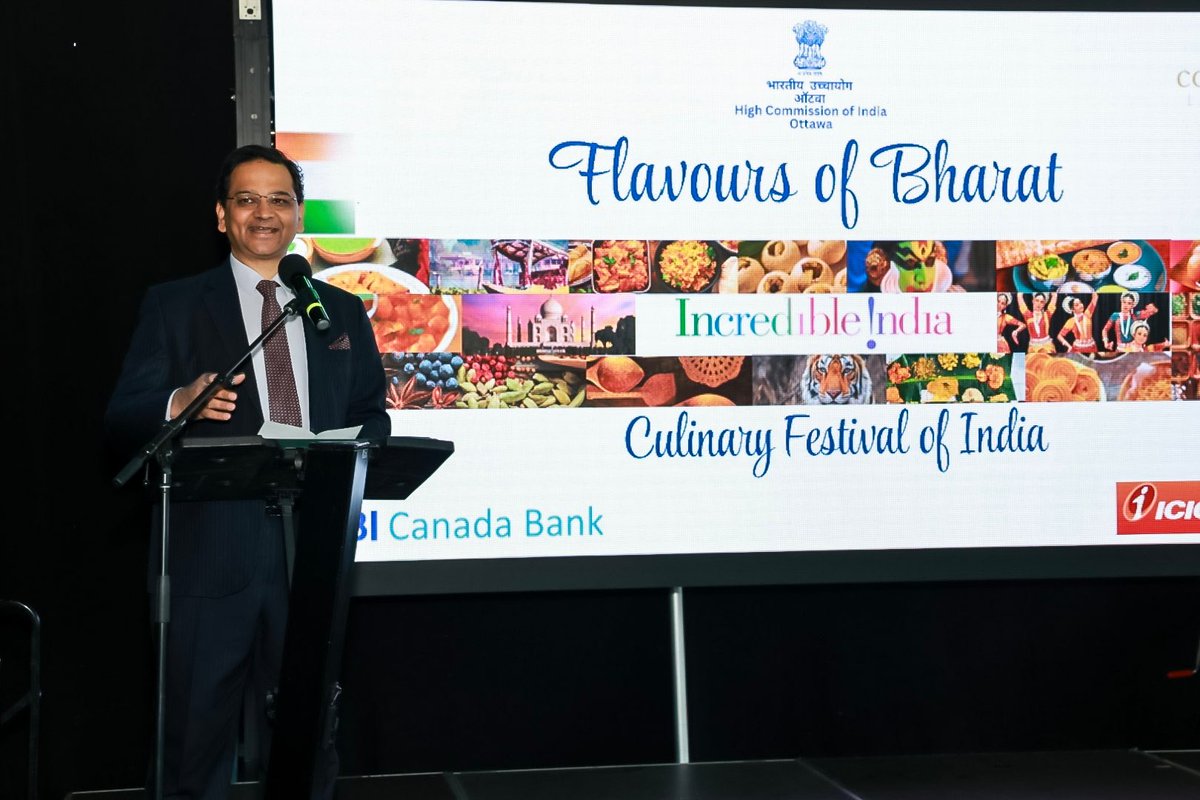HCI_Ottawa's tweet photo. HCI Ottawa today organized #FlavoursofBharat, a food festival of Bharat in association with @coconutlagoon , led by celebrated Chef Joe Thottungal and a team of renowned Chefs in Canada. Nearly 250 guests from all walks of life graced the occasion. The event showcased diverse cuisine of India, where guests were treated to culinary delicacies of different regions of India. @SBICanadaBank and ICICI Bank Canada co-supported.
@MEAIndia @IndianDiplomacy @MinOfCultureGoI @iccr_hq @diaspora_india @DDNewslive @PIB_India @cgivancouver @IndiainToronto