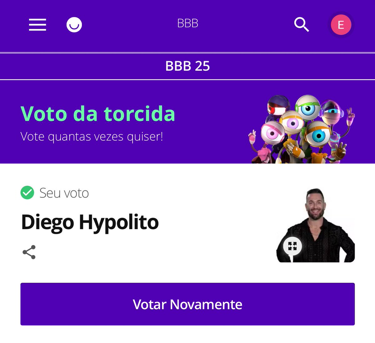 emerzou's tweet image. A votação está acirrada e se vocês não votarem, a Renata vai sair.

VOTEM, BORA PRO GSHOW! #ForaDiego