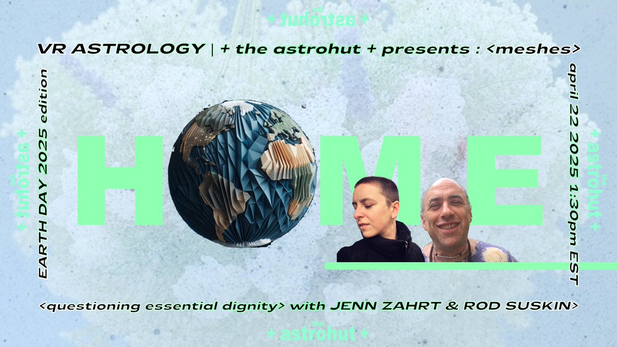 Special Earth Day VR Astrology <mesh> next Tuesday as Jenn Zahrt <a href="/zahrtillery/">jenn Zahrt, PhD</a> and Rod Suskin join us to question Essential Dignity!

More here: instagram.com/p/DIhoZkASVxD/…