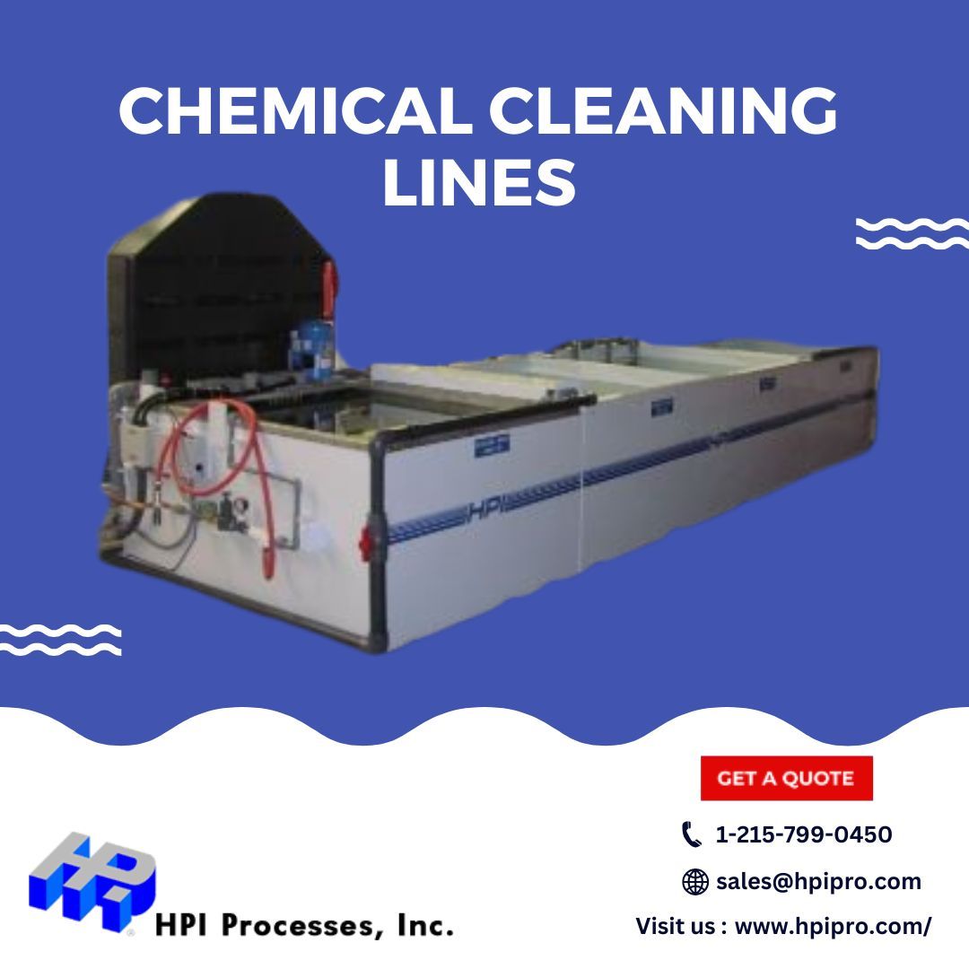 hpipro's tweet photo. Boost efficiency with our Chemical Cleaning Lines, designed for precision, reliability, and superior surface preparation, offered by HPI Processes. 
#ChemicalCleaning #SurfacePreparation #IndustrialSolutions #HPIProcesses 
Visit - https://t.co/NG8bMbnH4o https://t.co/CdD0Fm68Tn