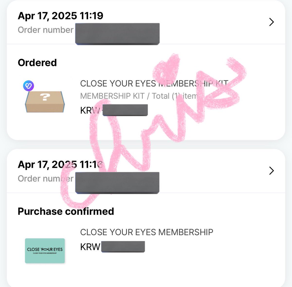 cyecorner's tweet photo. #chrisproofs
last batch for close your eyes 1st membership fankits are already secured! thank you so much for trusting ๐ซถ https://t.co/2zhyx5Ohz7