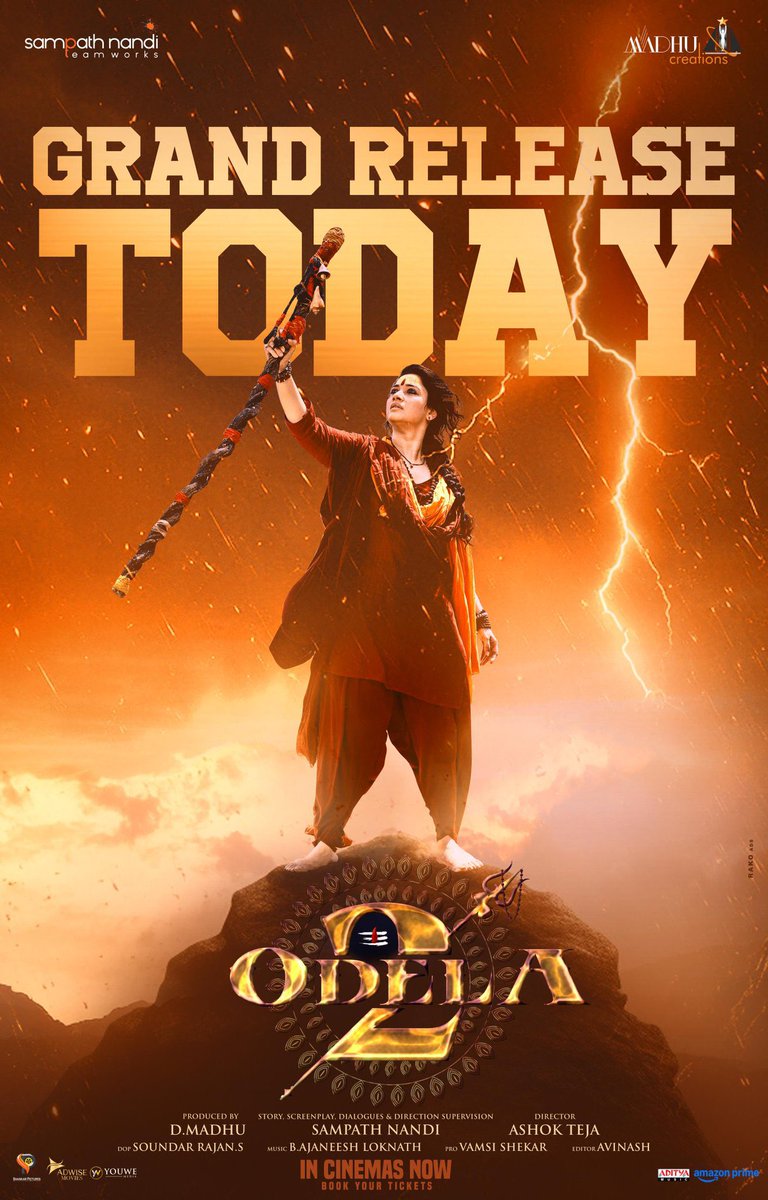 Vasishta N Simha (@imsimhaa) on Twitter photo నేడే విడుదుల..!!
#Odela2 GRAND RELEASE TODAY 🔱
Brace yourselves to witness the epic showdown on the silver screens❤️🔥
Book Your Tickets Now!
▶️ linktr.ee/Odela2Tickets
#Odela2onApril17
<a href="/tamannaahspeaks/">Tamannaah Bhatia</a> <a href="/IamSampathNandi/">Sampath Nandi</a> <a href="/ashokalle2020/">alle_ashok_teja</a> <a href="/ihebahp/">Hebah Patel</a> <a href="/AJANEESHB/">B AJANEESH LOKNATH</a> <a href="/soundar16/">soundar rajan</a> నేడే విడుదుల..!!
#Odela2 GRAND RELEASE TODAY 🔱
Brace yourselves to witness the epic showdown on the silver screens❤️🔥
Book Your Tickets Now!
▶️ linktr.ee/Odela2Tickets
#Odela2onApril17
<a href="/tamannaahspeaks/">Tamannaah Bhatia</a> <a href="/IamSampathNandi/">Sampath Nandi</a> <a href="/ashokalle2020/">alle_ashok_teja</a> <a href="/ihebahp/">Hebah Patel</a> <a href="/AJANEESHB/">B AJANEESH LOKNATH</a> <a href="/soundar16/">soundar rajan</a>