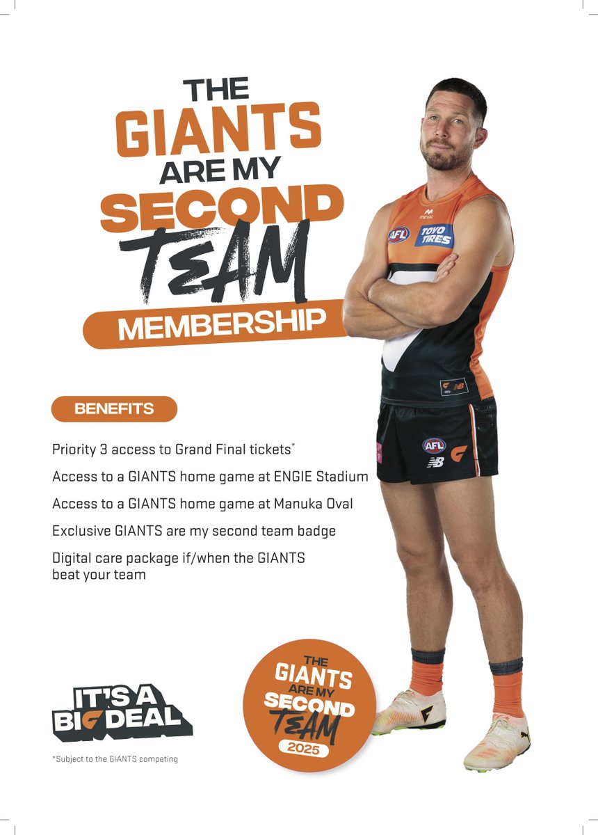 The deal you've all been waiting for 🍊

Available now 📲 giants.afl/3G8DR0i