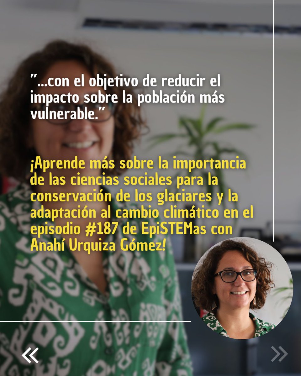 Anahí Urquiza Gómez nos explica cómo es que ella se interesó por conocer el lado social dentrás del efecto del cambio climático y cómo une distintas herramientas para apoyar la resiliencia a esta crisis que vivimos. Entra a epistemas.com para saber más. #Glacier