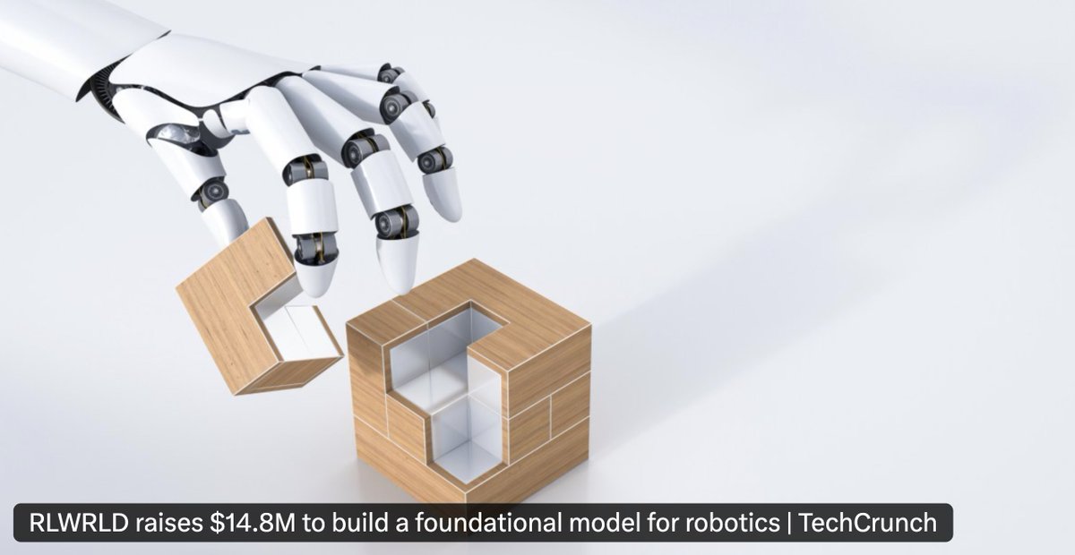 1/ Hashed has led the $14.8M seed round for RLWRLD, a robotics startup developing a foundational AI model tailored for real-world automation. The model integrates large language models with robotics software to enable adaptive, logic-driven robot behavior.

More details: