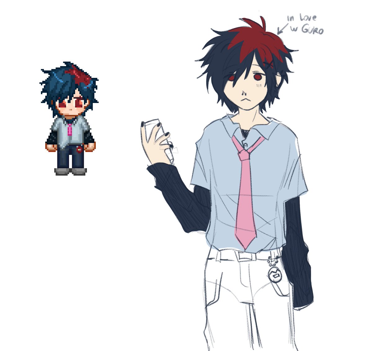 stoopidity_00's tweet photo. Estoy harto de trabajar así que mejor me hice un oc de blood soup para shipearlo con Guro my love 💘 #BloodSoup https://t.co/MJZln7OMJw